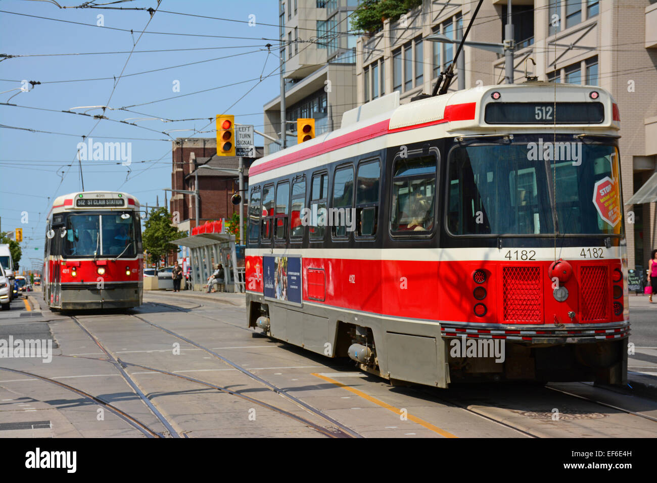 TTC street cars, Toronto, Canada Foto Stock