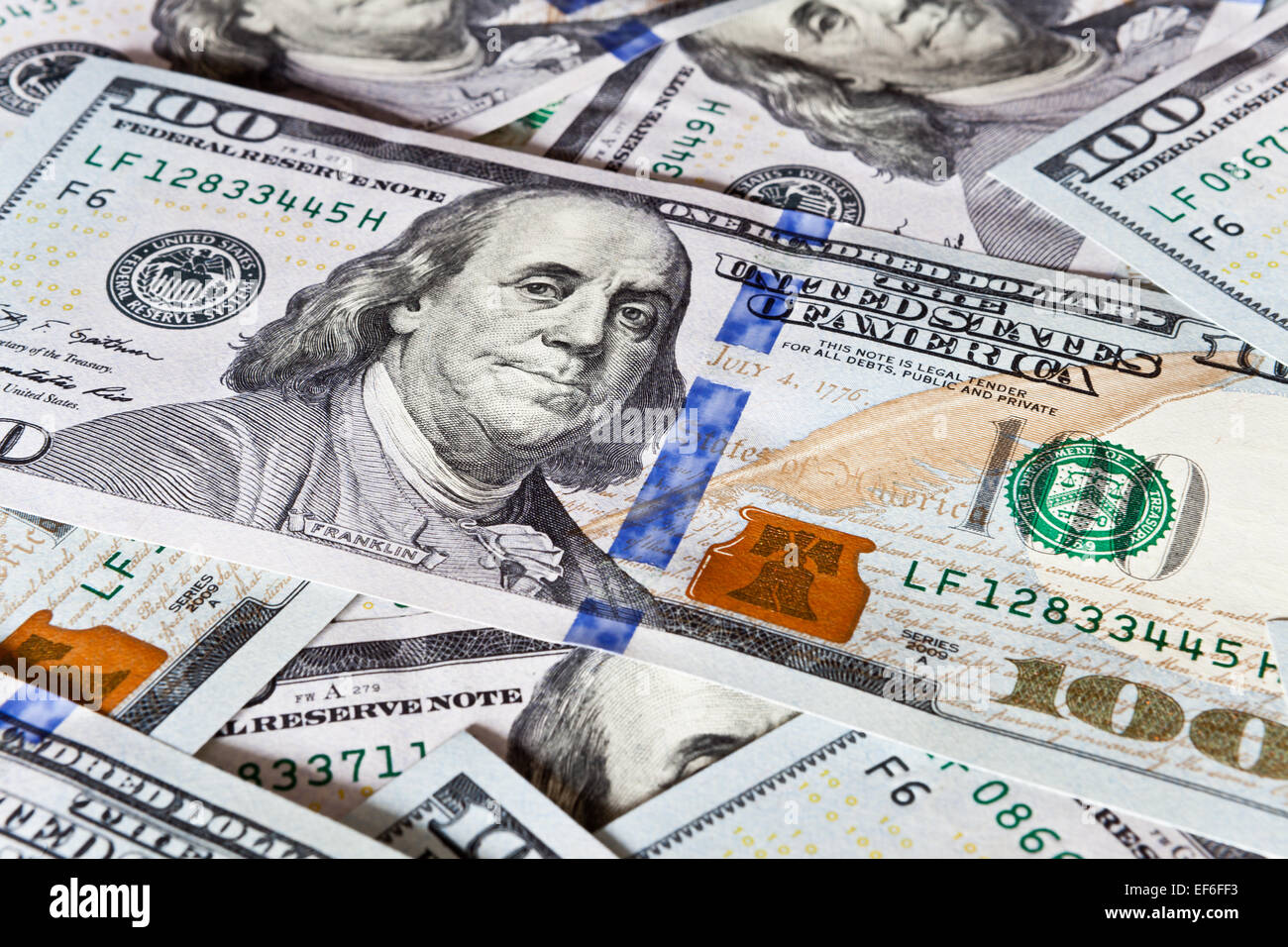 Sfondo di denaro da dollari USA. Concetto aziendale Foto Stock