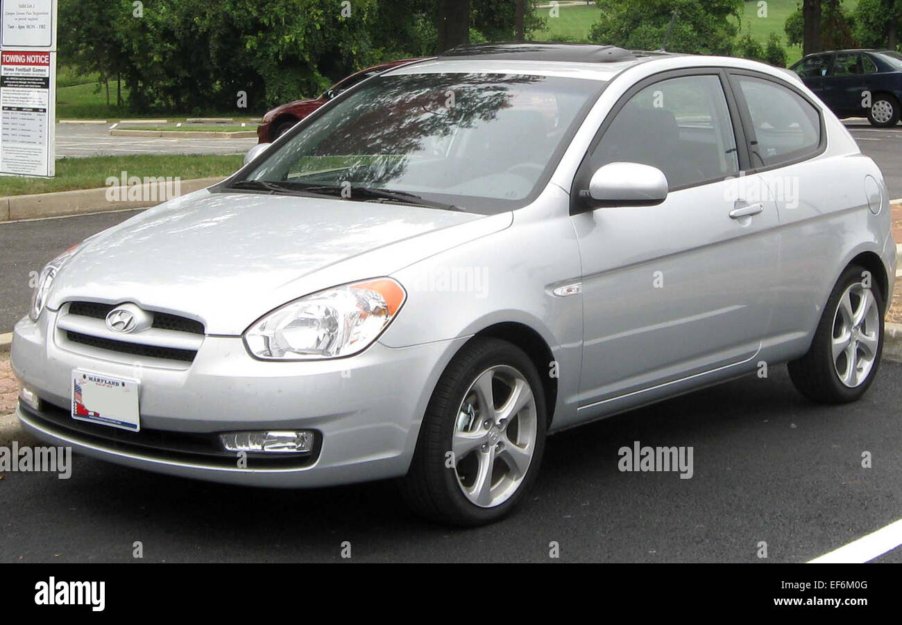 Hyundai Accent se parte anteriore 09 03 2010 Foto Stock