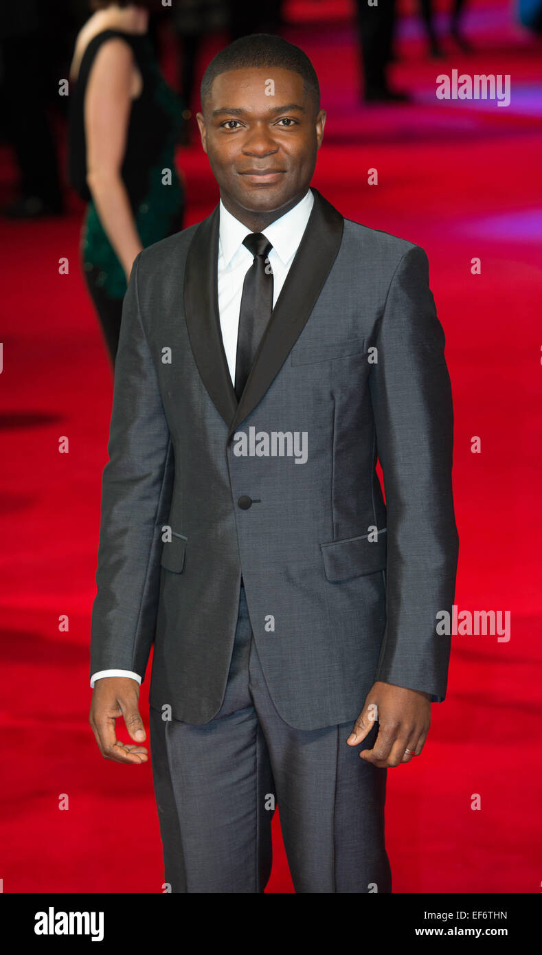 L'attore David Oyelowo assiste la premiere europeo di 'Selma' presso il Curzon Mayfair. Foto Stock