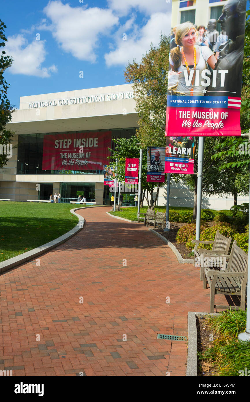 Il Centro Nazionale della Costituzione la costruzione di Philadelphia PA Foto Stock