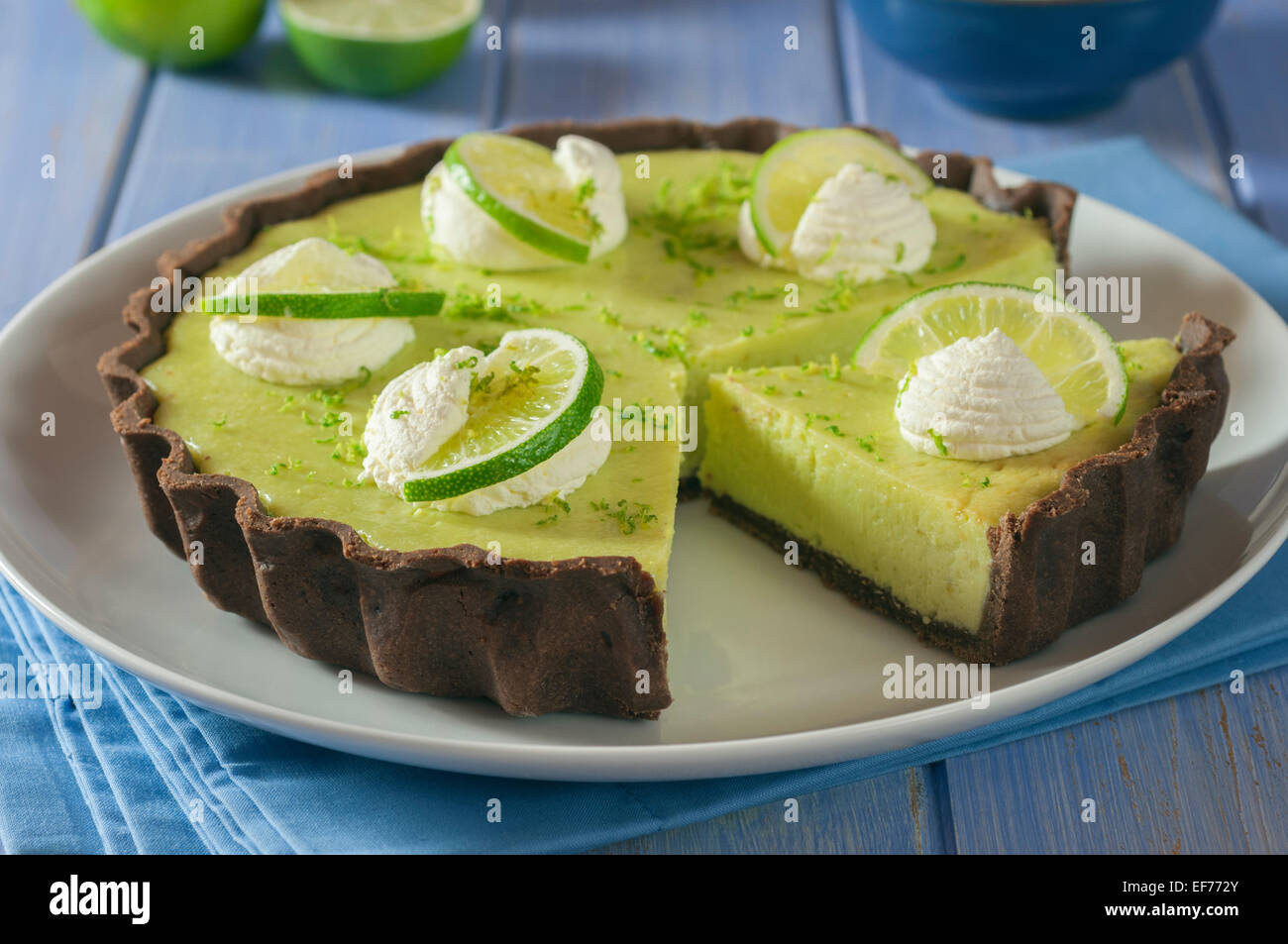 Key Lime pie. Dolce di agrumi USA Foto stock - Alamy
