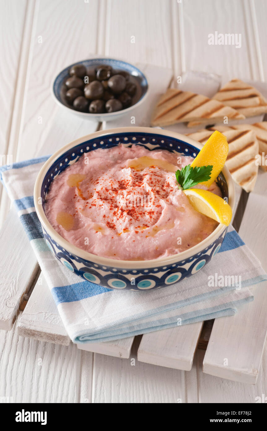 Taramasalata. Pesce insalata di roe dip. Foto Stock