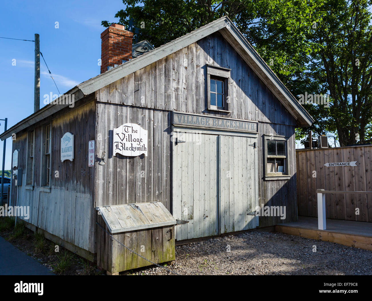 Il vecchio villaggio di fabbro sul lungomare nel villaggio di Greenport, contea di Suffolk, Long Island, NY, STATI UNITI D'AMERICA Foto Stock