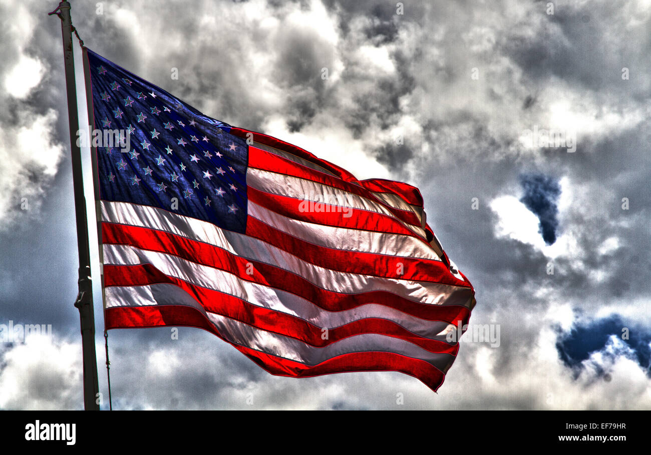 La Bandiera americana Foto Stock