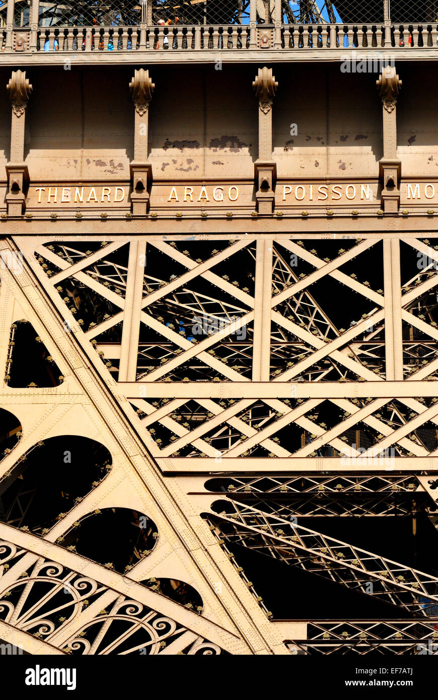 Parigi, Francia. Torre Eiffel - dettaglio Foto Stock