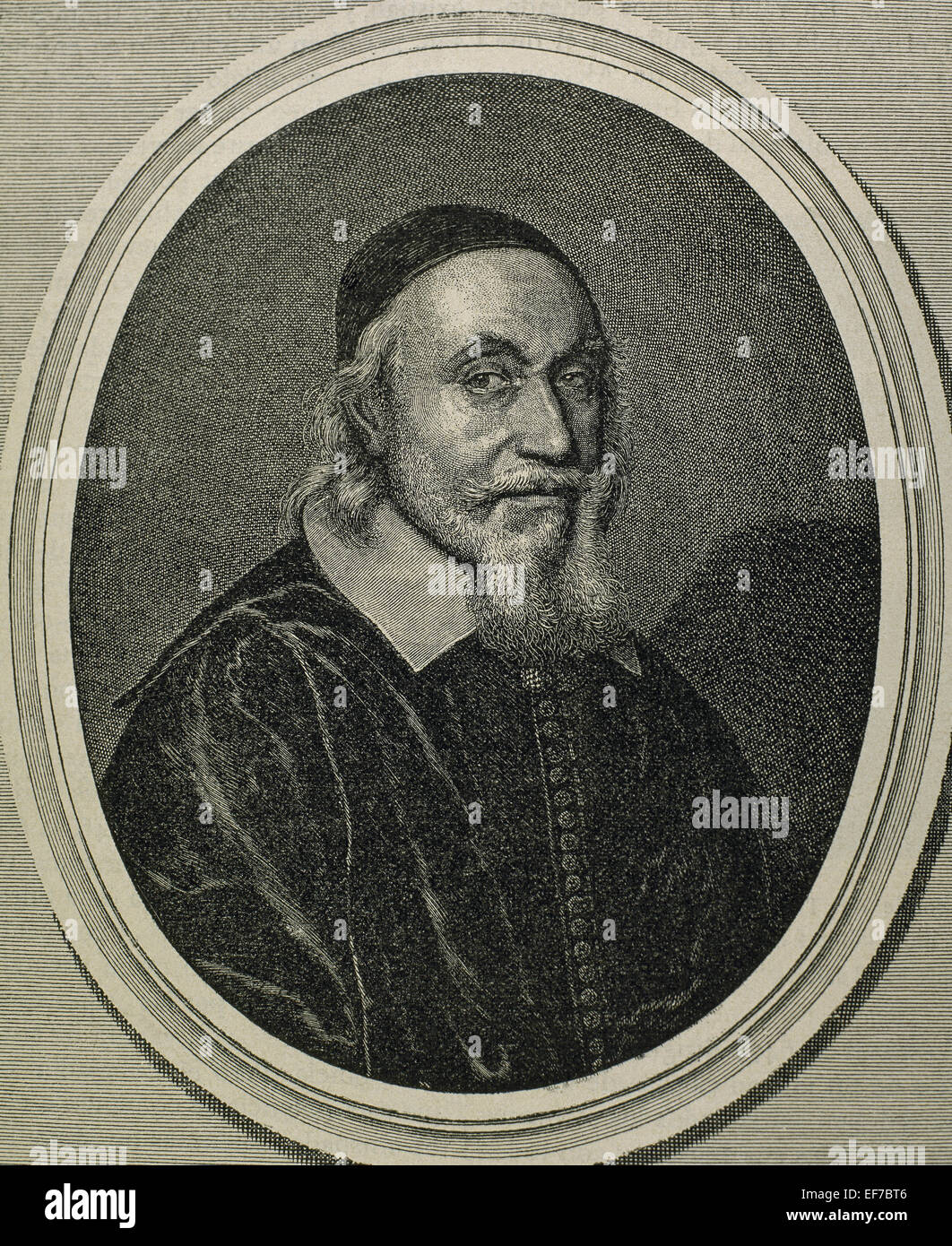 Axel Gustafsson Oxenstierna af Sodermore (1583-1654), il conteggio di Sodermore. Statista svedese. Ritratto. Incisione di J. Falck. Foto Stock