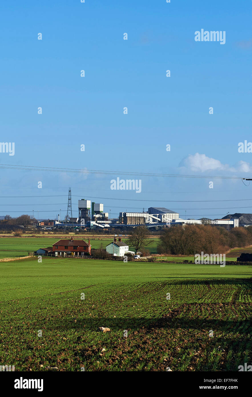 Kellingley Colliery, North Yorkshire, Inghilterra del Nord, Regno Unito, ultima miniera di carbone profondo Foto Stock