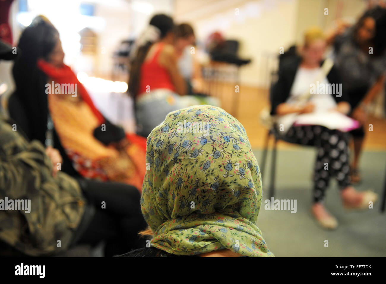 Centro per le donne nella terapia di supporto gruppo. Foto Stock