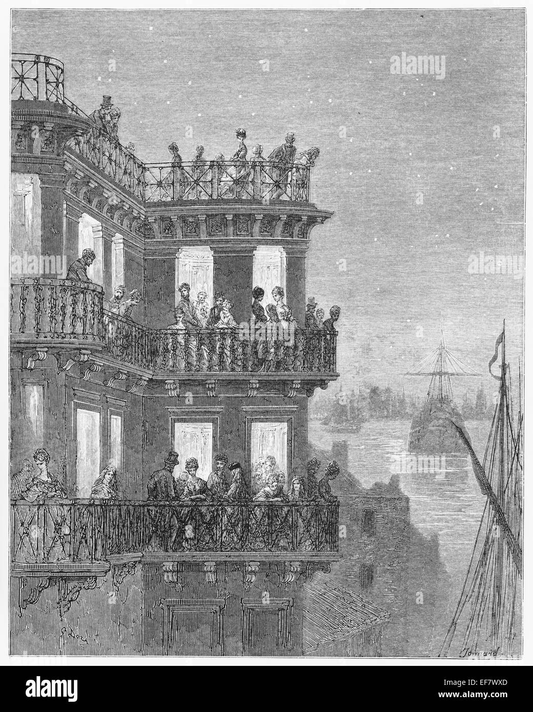 La nave taverna, Riverfront Greenwich - Gustave Dore a Londra Foto Stock