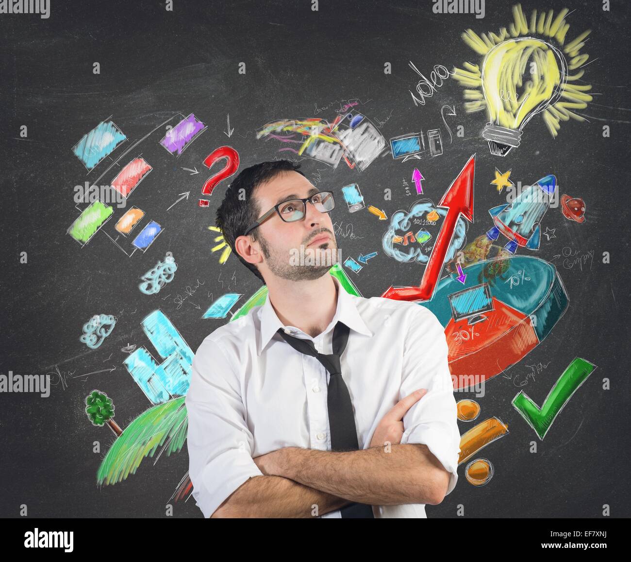 Sistema di imprenditore Foto Stock