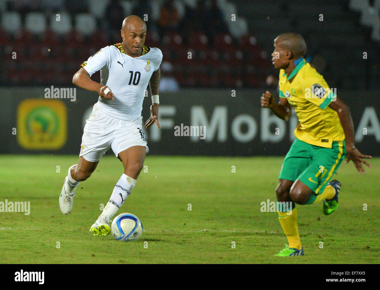 Equitorial Guinea. 27 gennaio, 2015. Coppa d'Africa delle Nazioni torneo di calcio, Sud Africa contro il Ghana. André Ayew ( Ghana ) © Azione Sport Plus/Alamy Live News Foto Stock