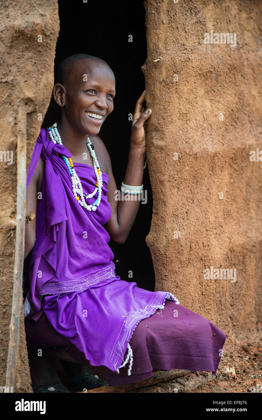 Donna del Masai Foto Stock