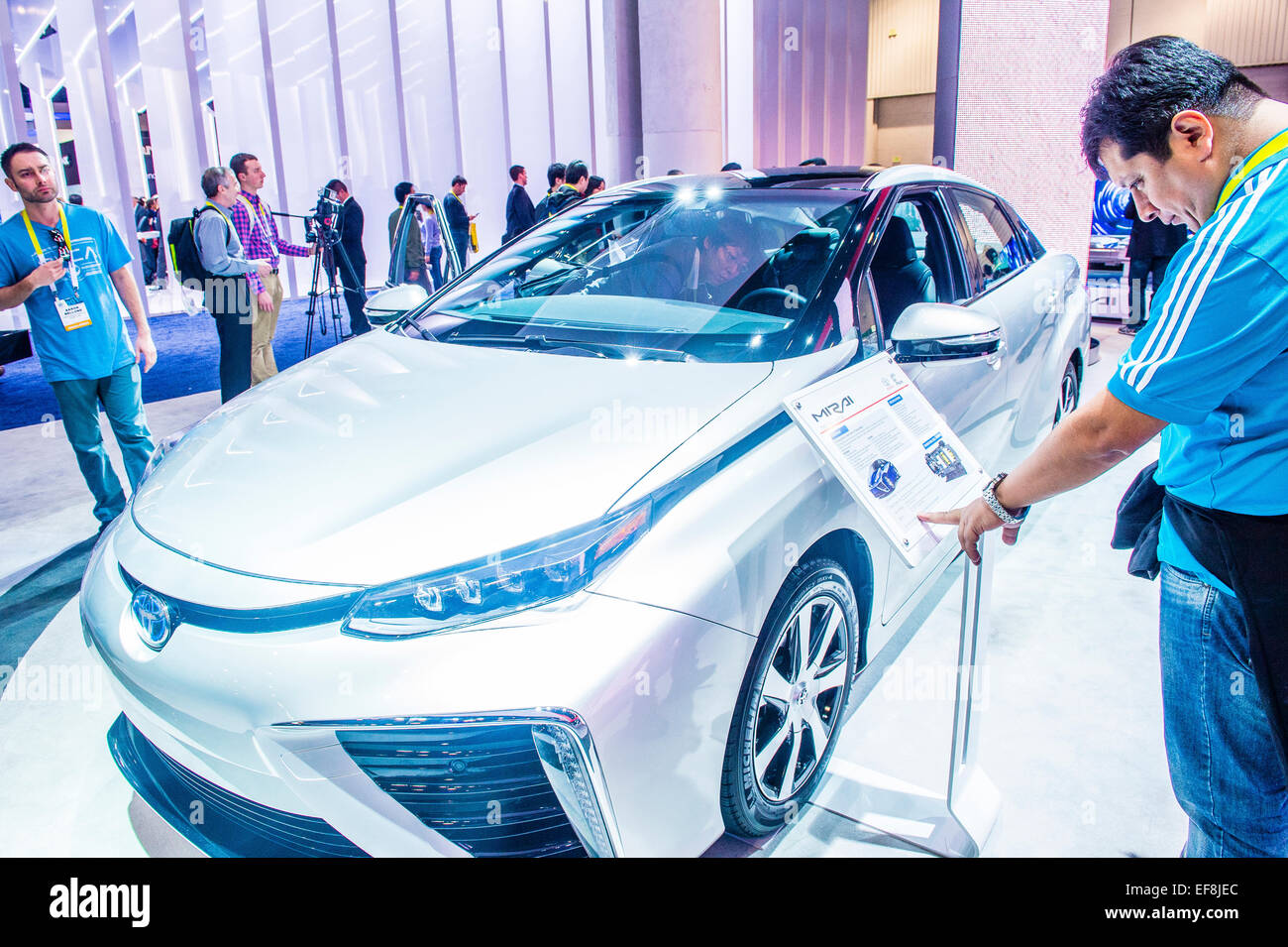 La Toyota Mirai fuelcell auto presso il CES Show di Las Vegas Foto Stock