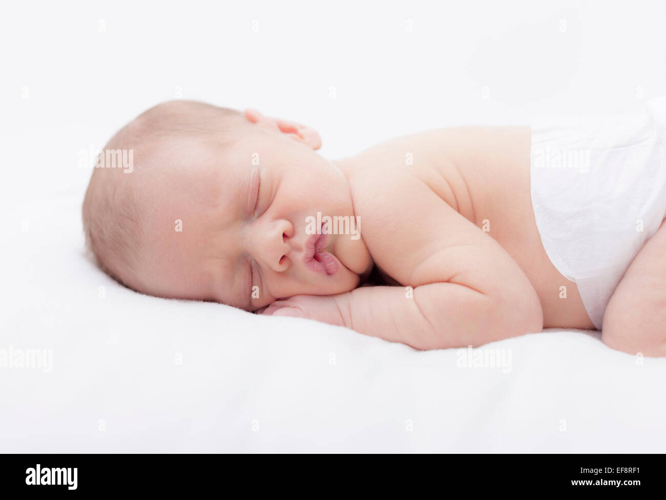 Ritratto di sleeping neonato boy Foto Stock