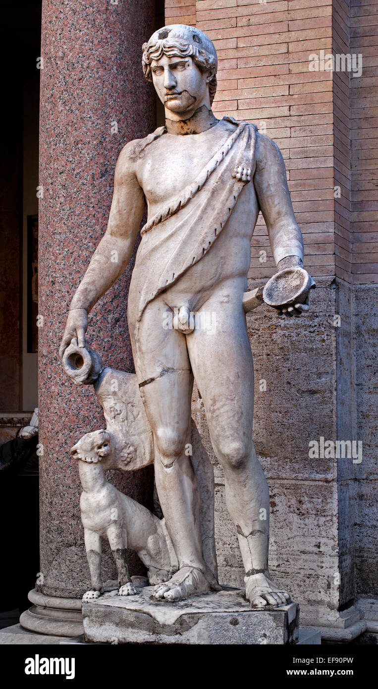 Cortile del Belvedere esposte. Testa sulla non-associato statua ( Museo del Vaticano Roma Italia ) Foto Stock