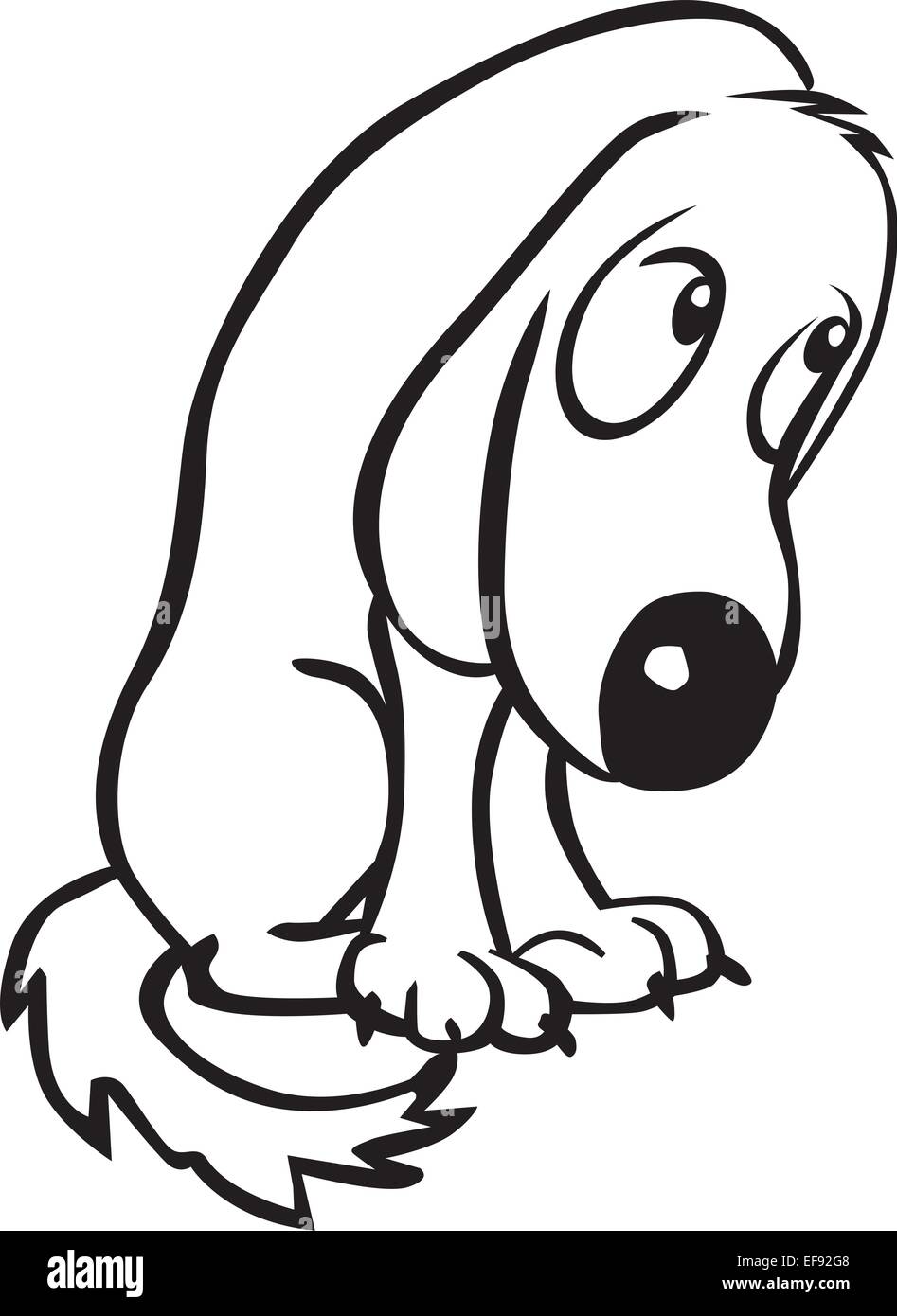 Un cane timido Illustrazione Vettoriale