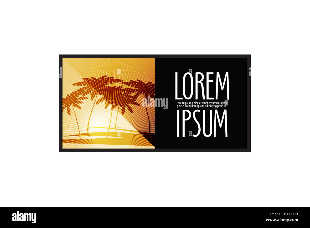 Natura logo design modello. viaggio o di palme icona. Foto Stock