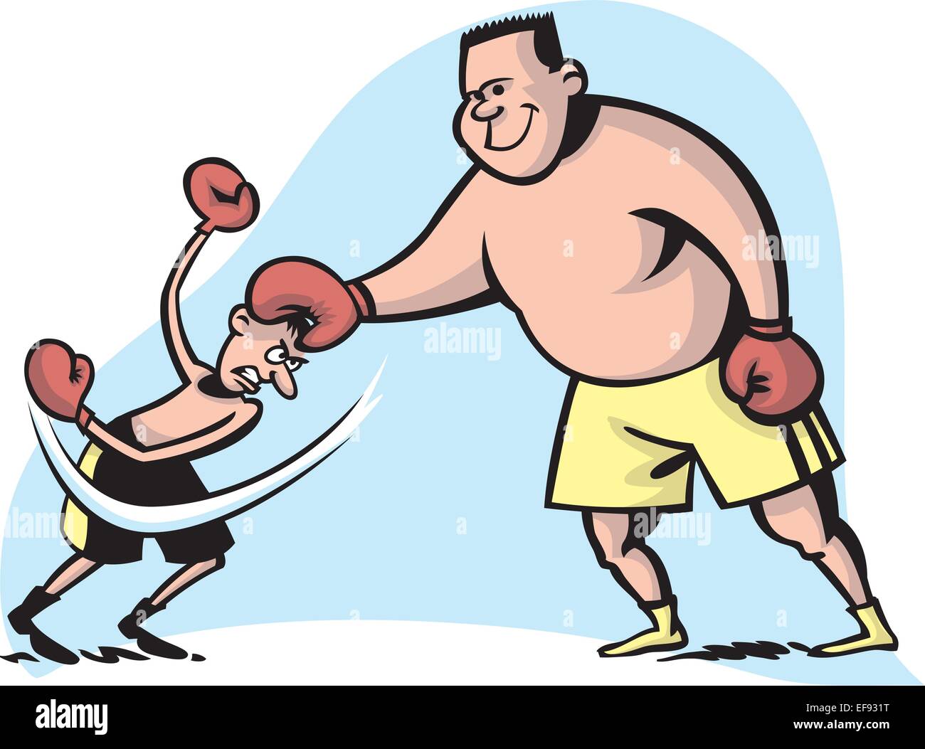 Due uomini di boxe Illustrazione Vettoriale