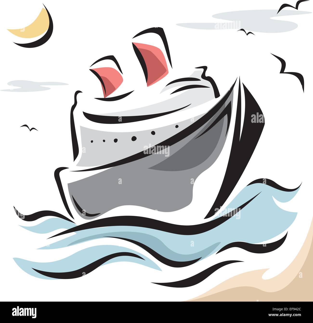 Nave da crociera Illustrazione Vettoriale
