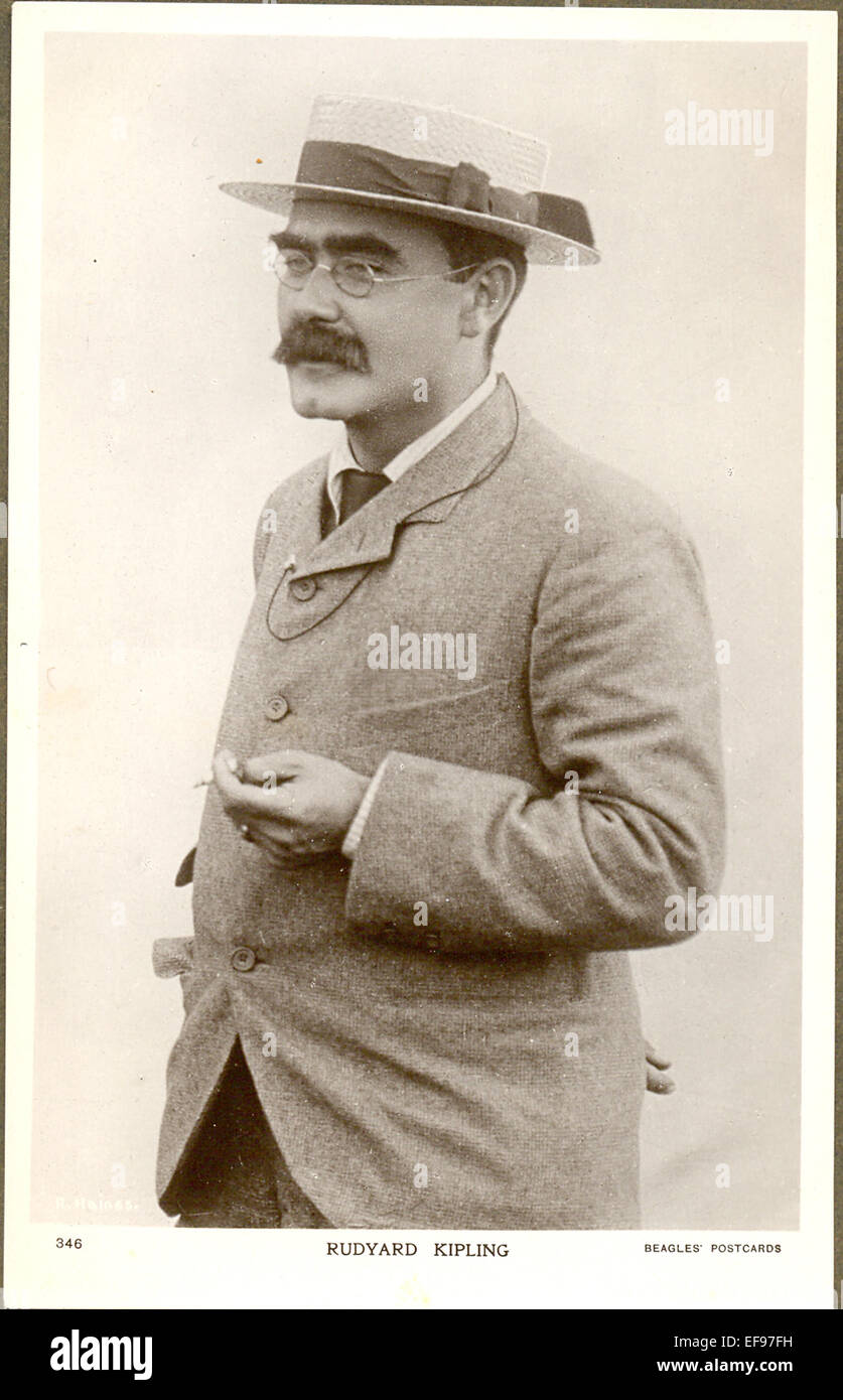 Cartolina di ritratto di Rudyard Kipling Foto Stock