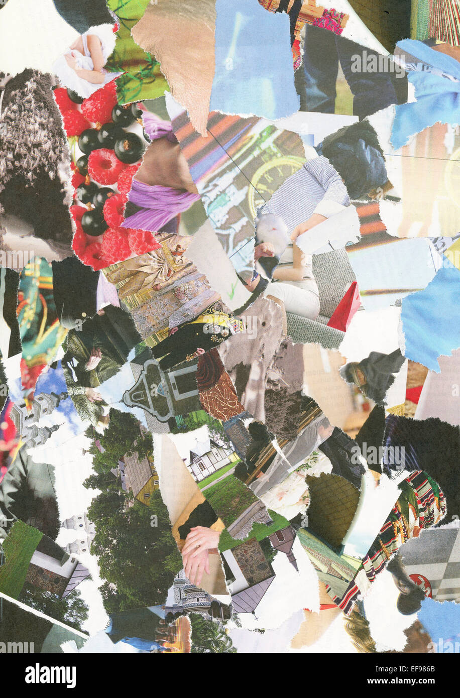 Giornale collage di foto per il tuo design Foto Stock