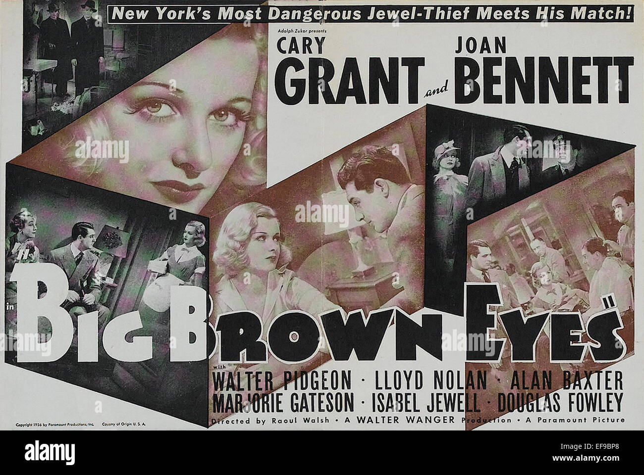 Grandi occhi marroni - poster del filmato Foto Stock