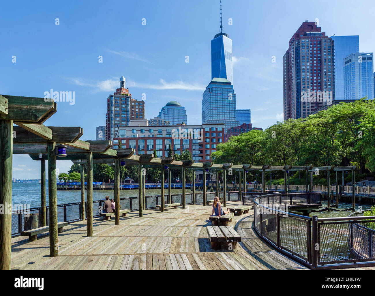 South Cove Park in Battery Park City, la parte inferiore di Manhattan, New York City, NY, STATI UNITI D'AMERICA Foto Stock