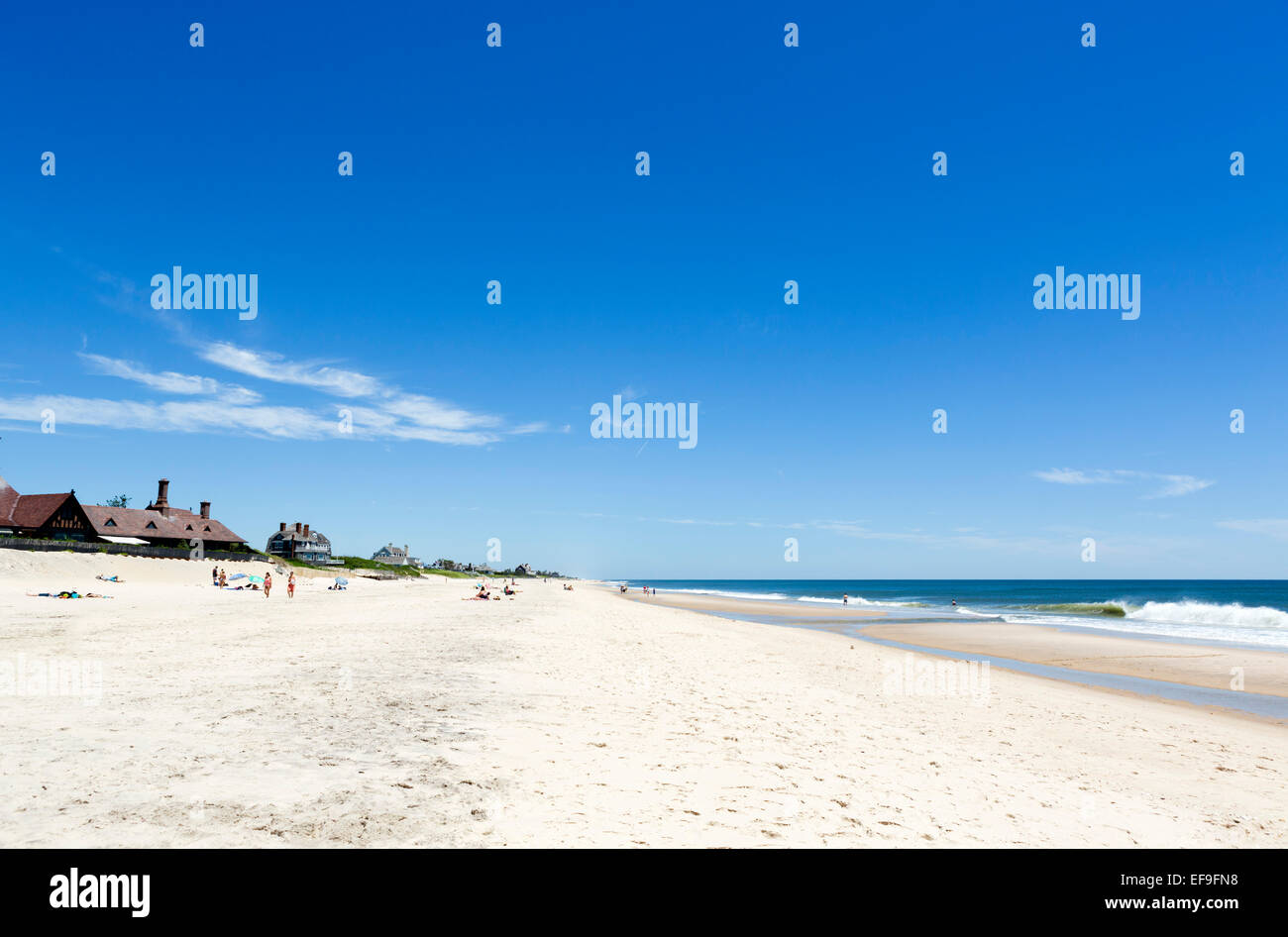 Spiaggia a Southampton, Hamptons, la contea di Suffolk, Long Island , NY, STATI UNITI D'AMERICA Foto Stock