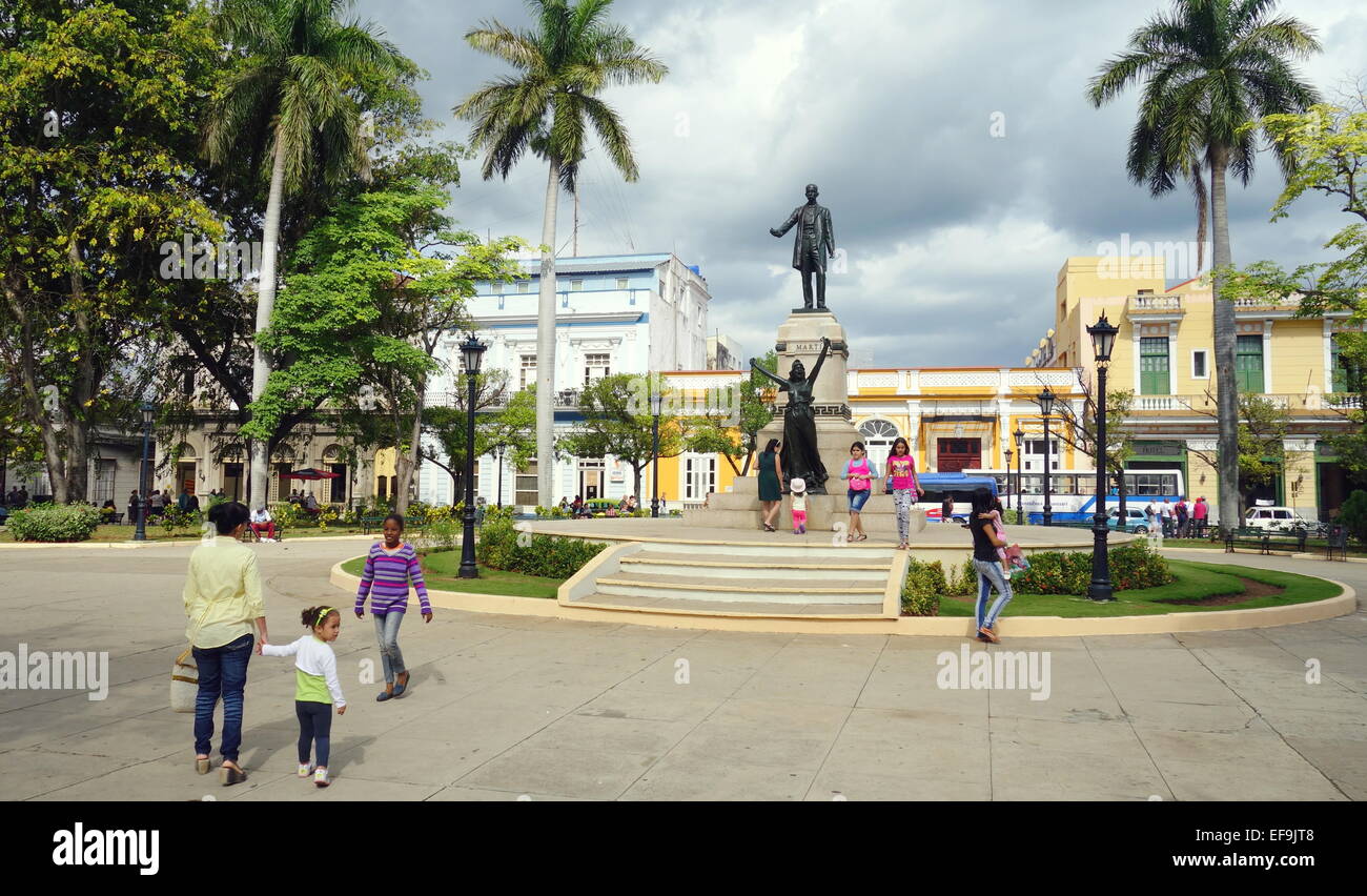 La piazza centrale in Matanzas, Cuba Foto Stock