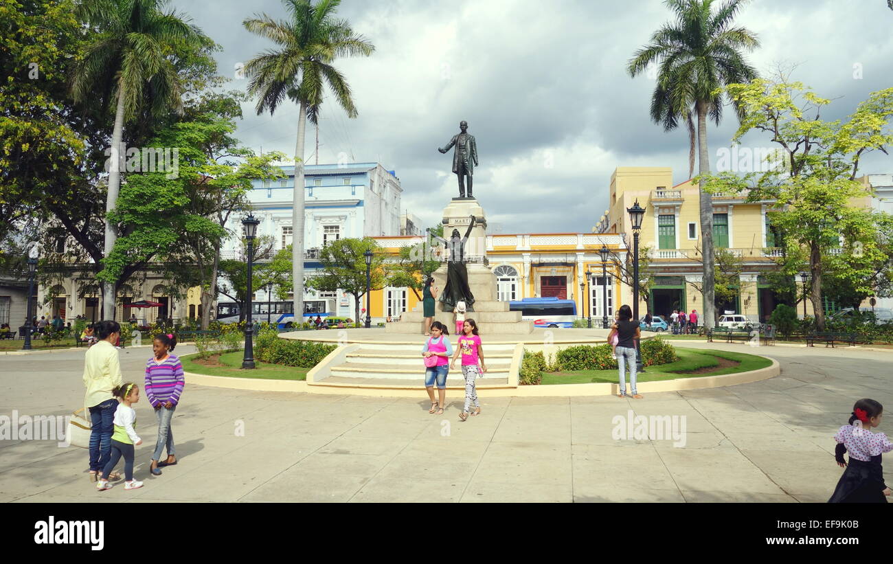La piazza centrale in Matanzas, Cuba Foto Stock