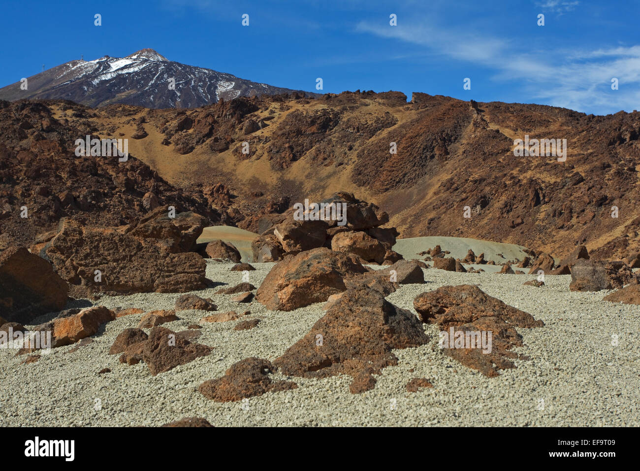 Campo di pomice a Las Minas de San José, Las Cañadas del Teide, Parco Nazionale del Teide, sito del Patrimonio Culturale Mondiale dell UNESCO, Tenerife, Foto Stock