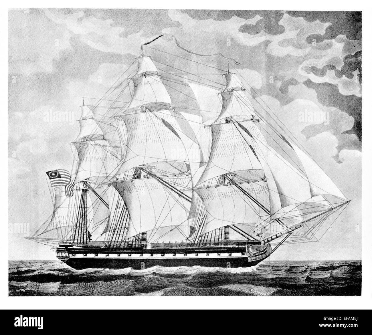 U S Frigate Costituzione Old Ironsides 1797 Conserve di Boston Foto Stock