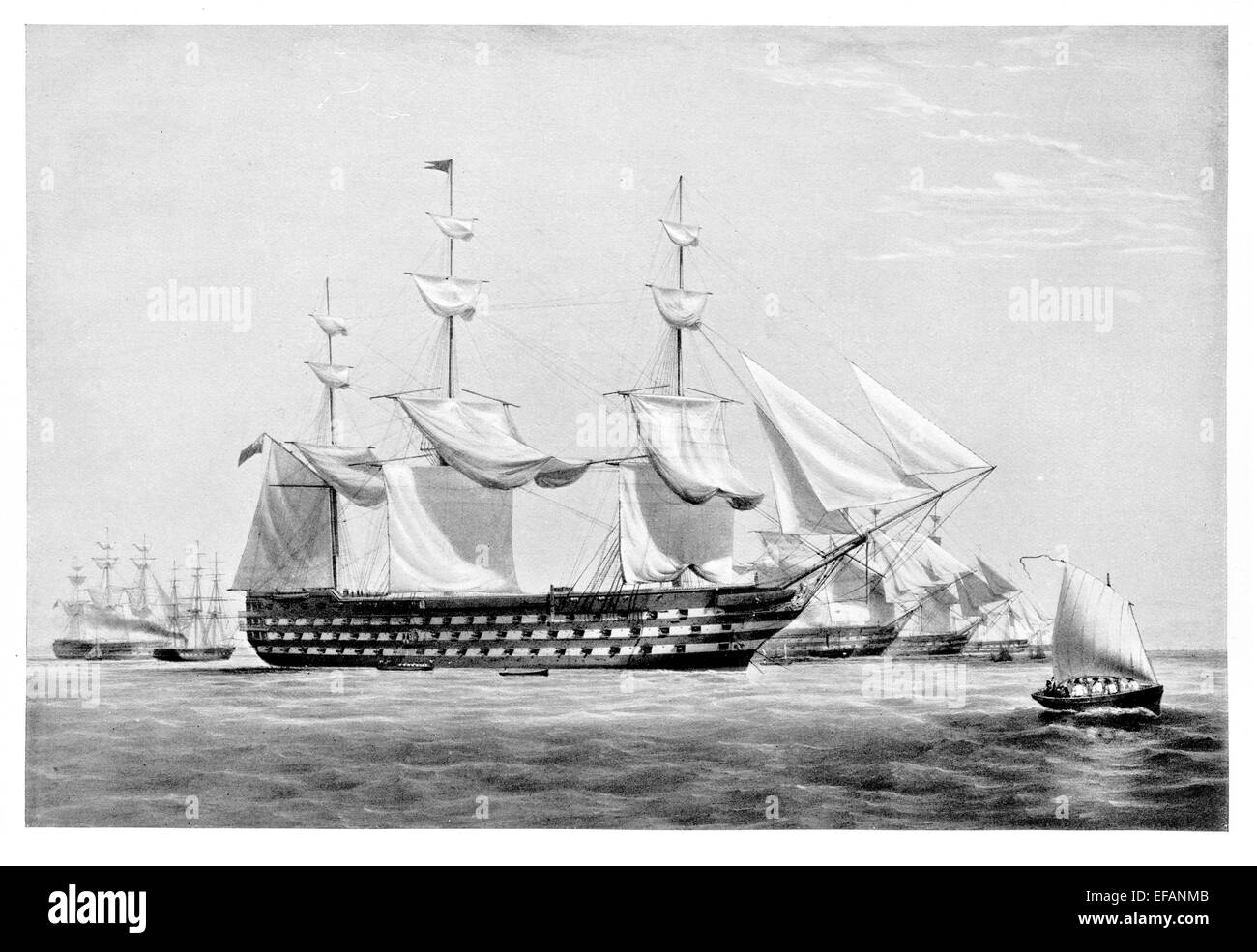 H.M.S. Il duca di Wellington pistola 131 Lanciato 1852 come Pembroke. Signore Napier nave ammiraglia in guerra russa. Ultima Nave Portsmouth Foto Stock