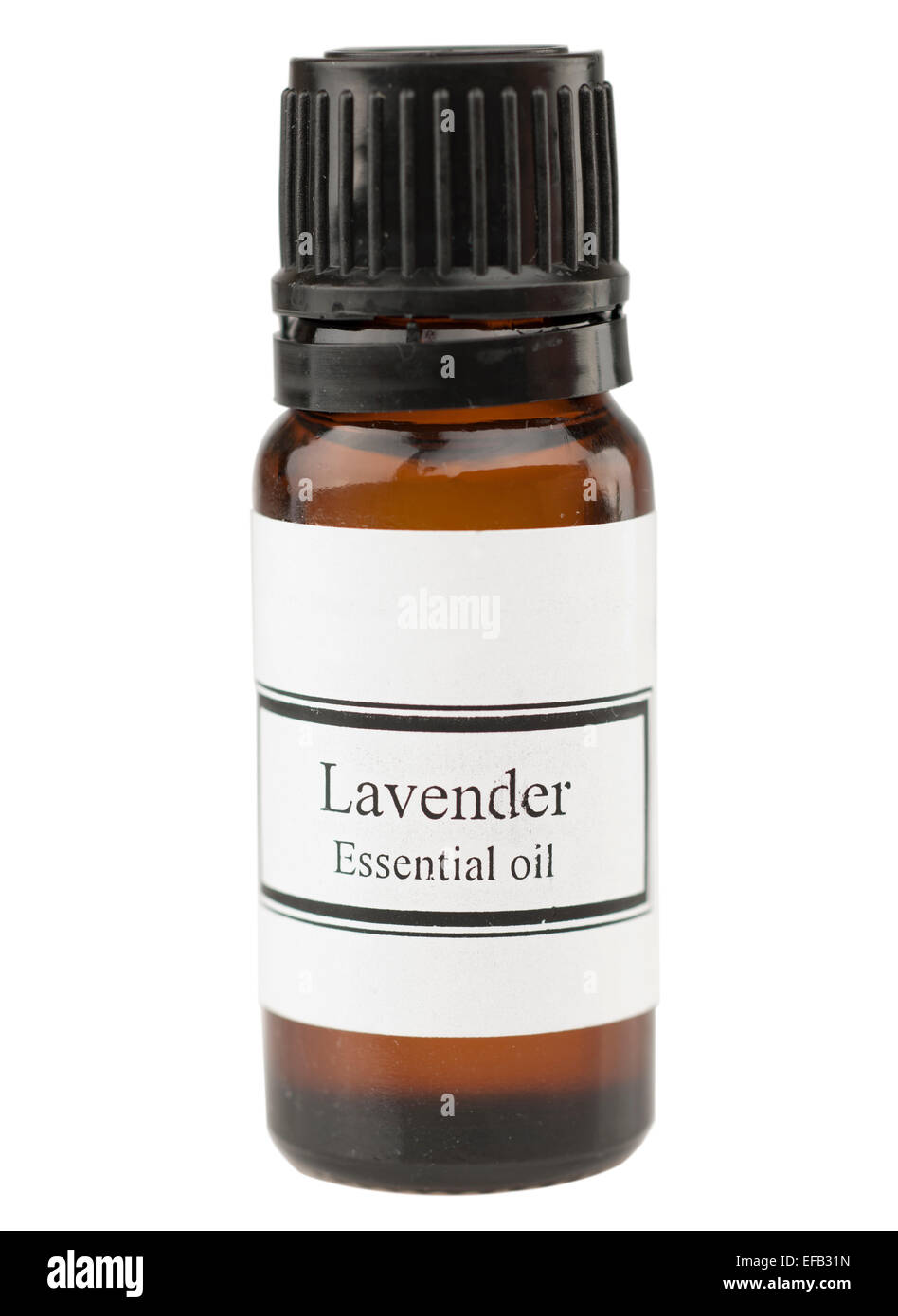 Flacone contagocce di olio essenziale di lavanda Foto Stock