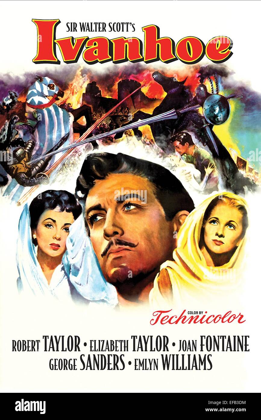 POSTER DEL FILMATO IVANHOE (1952) Foto Stock