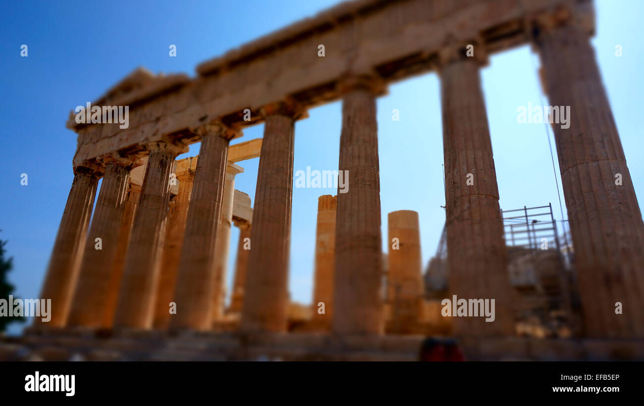 Tempio Partenone di Atene, Grecia. Foto Stock