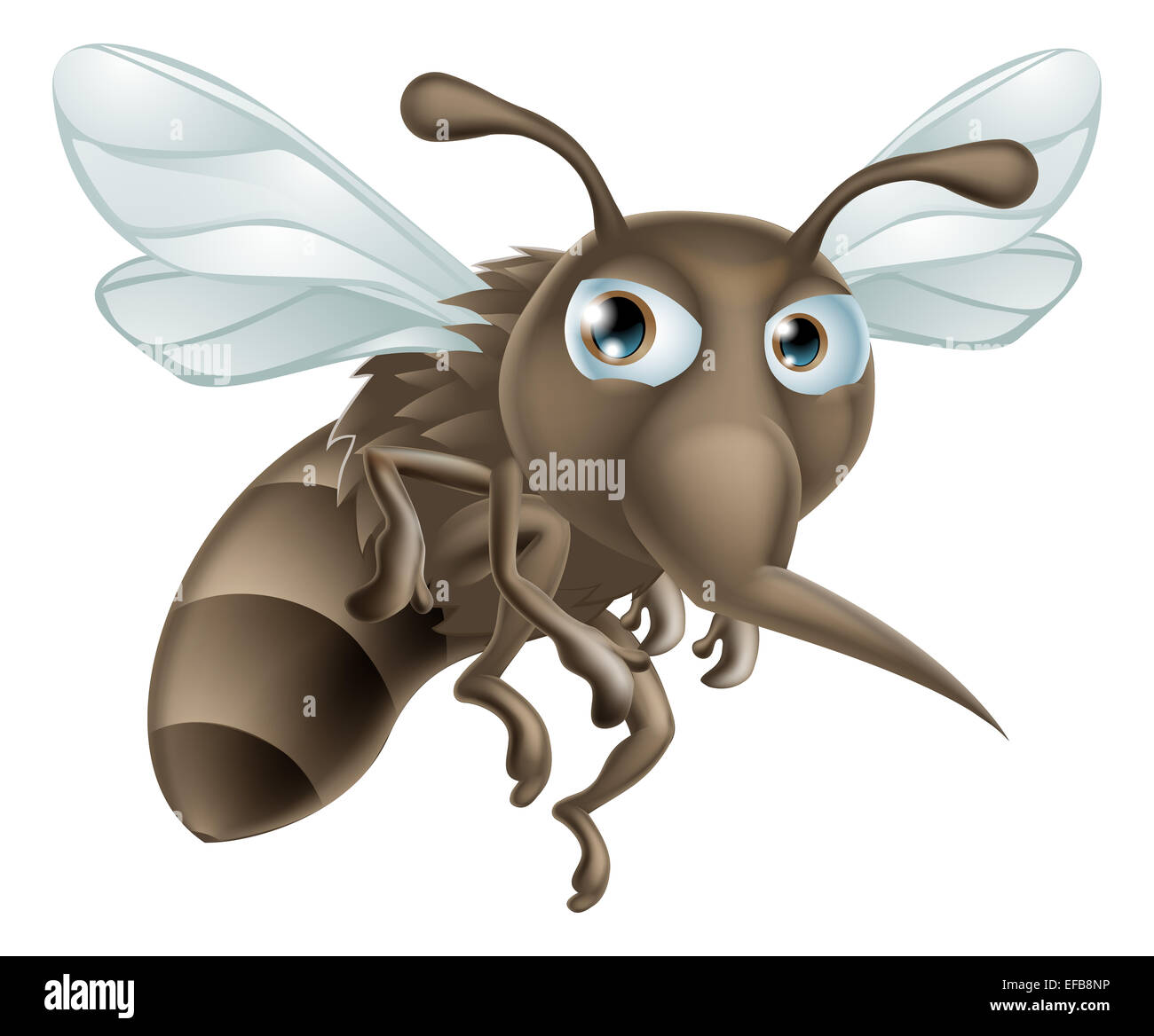 In media una ricerca ma Cartoon carino mosquito illustrazione Foto Stock