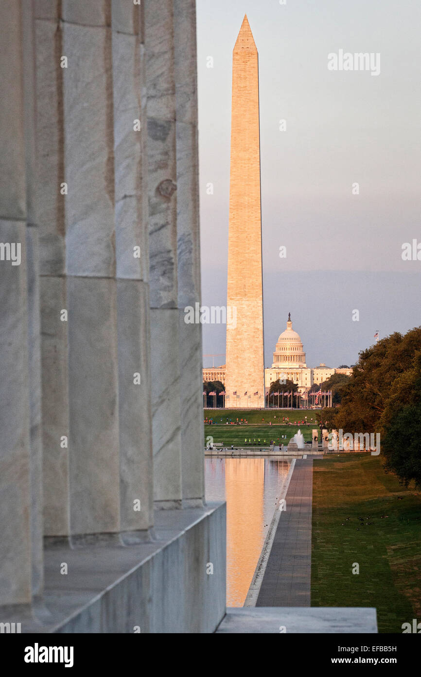 Il Monumento di Washington DC, Stati Uniti d'America Foto Stock