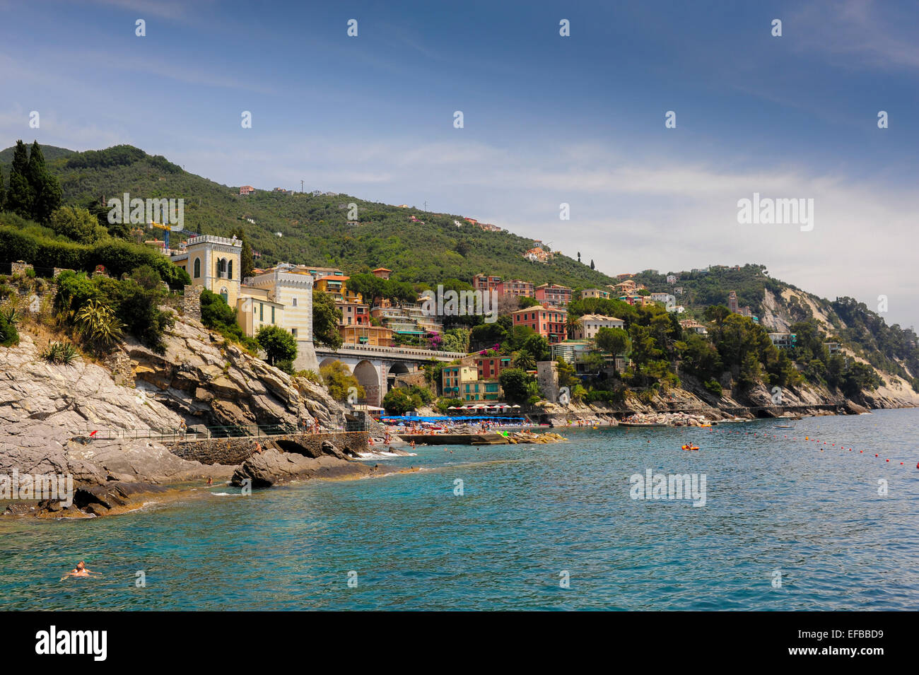 Europa Italia Zoagli costa Mediterranea Liguria Liguria mare Foto Stock