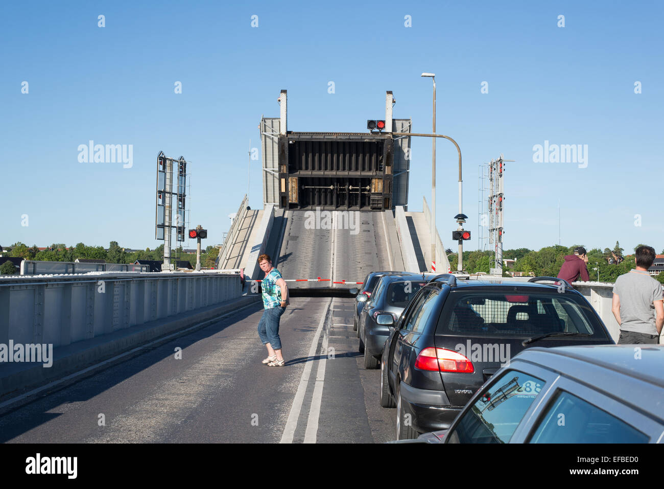 Kronprins frederiks bro un open ponte mobile in Danimarca Foto Stock