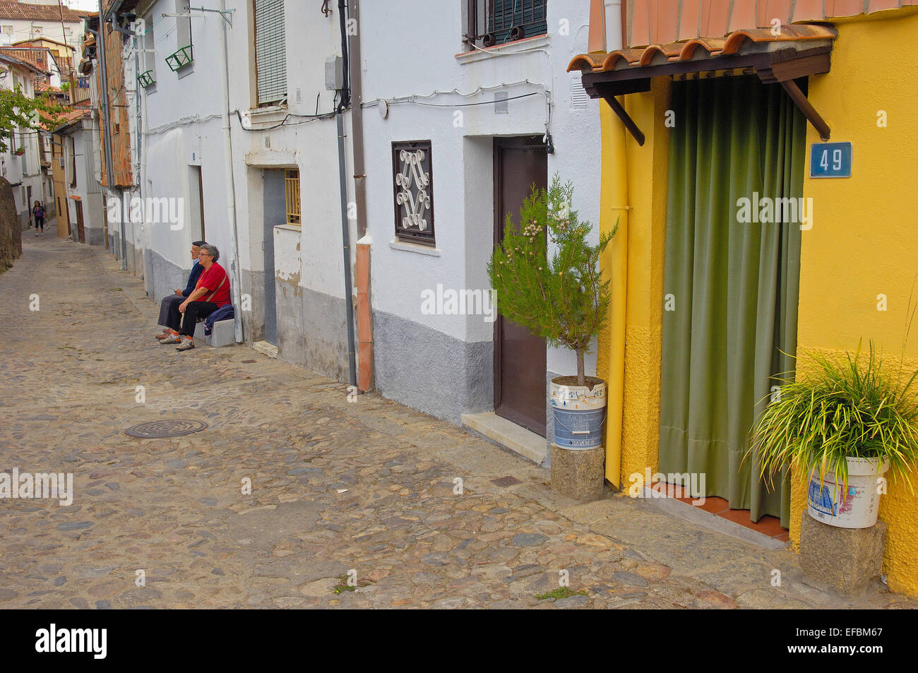 Hervas. Quartiere ebraico, Ambroz Valley, provincia di Cáceres, Estremadura, Spagna. Foto Stock