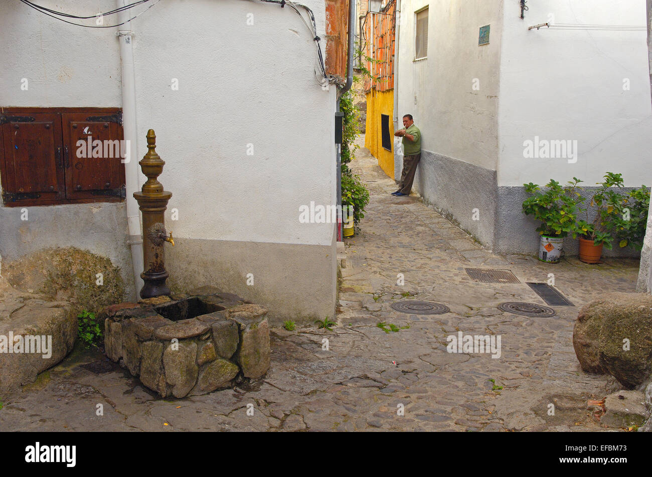 Hervas. Quartiere ebraico, Ambroz Valley, provincia di Cáceres, Estremadura, Spagna. Foto Stock