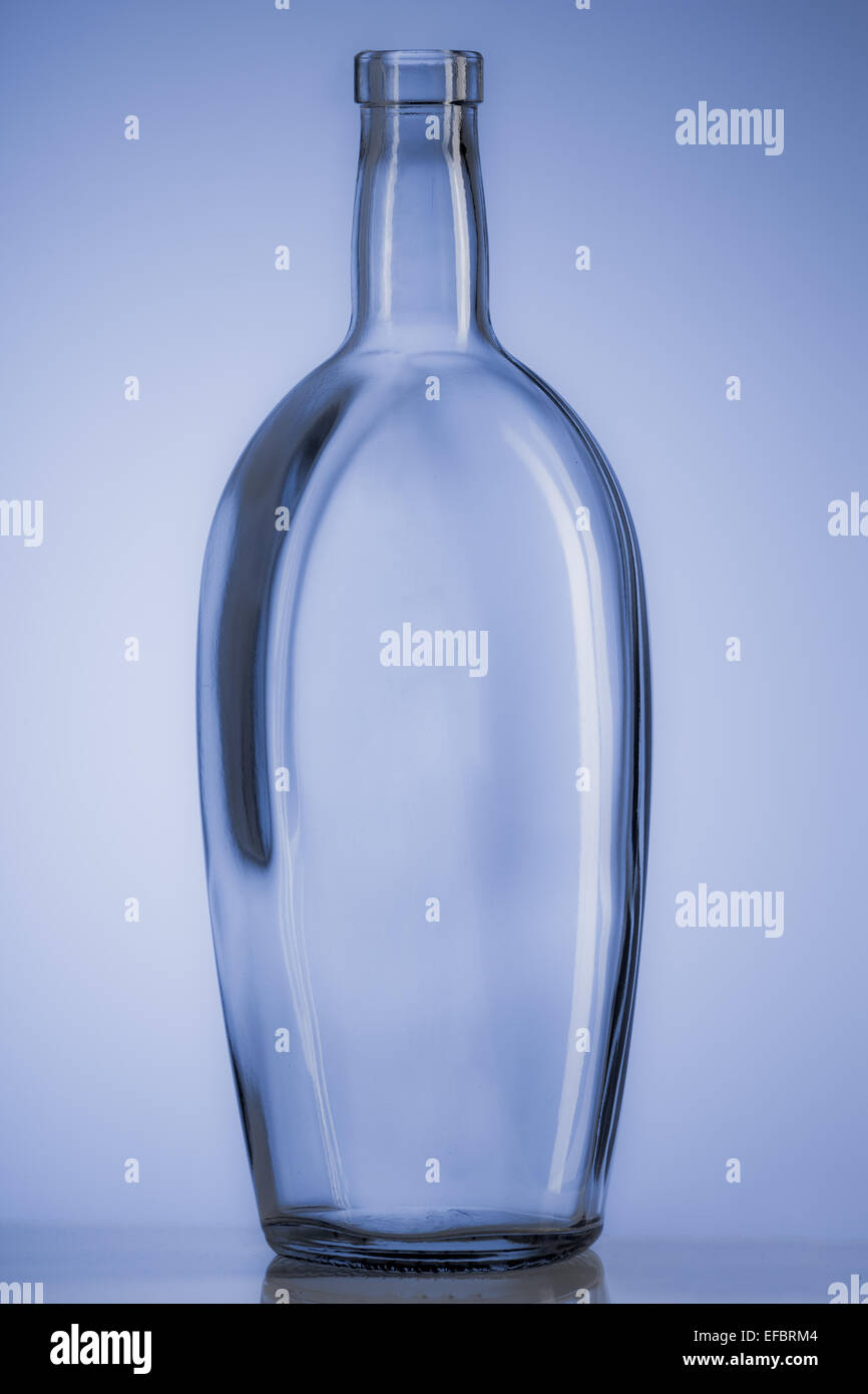 bottiglia blu Foto Stock