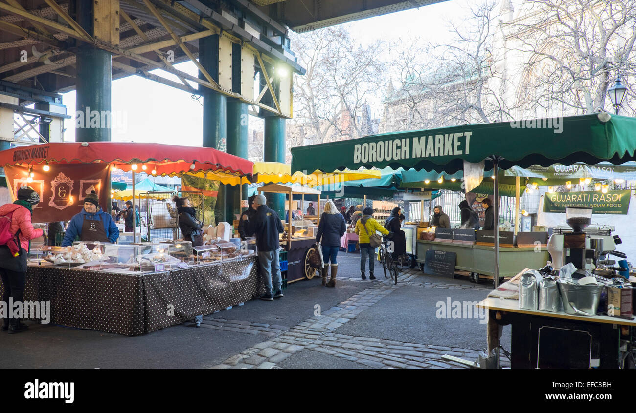 Borough Market, Londra, Inghilterra Foto Stock