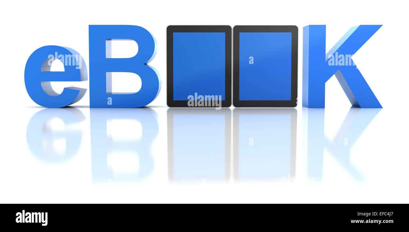 Parola di eBook con digital compresse Foto Stock