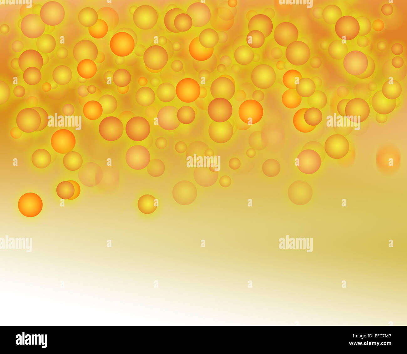 Una illustrazione di bolle colorate su un sfondo graduata Foto Stock