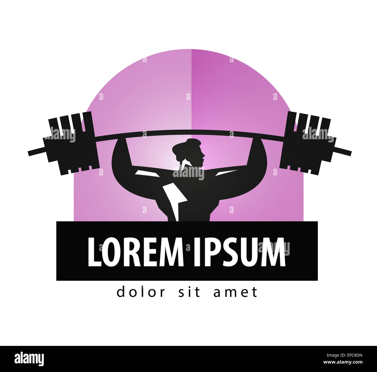 Palestra vector logo design modello. Bodybuilding o sport icona. Foto Stock