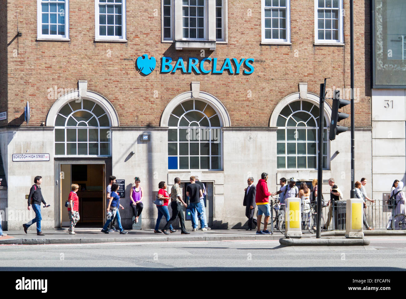 Barclays Bank ramo su Borough High Street, Londra centrale Foto Stock