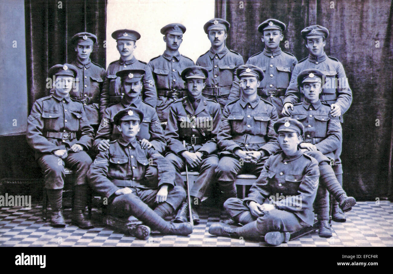 I Royal Engineers segreto di guerra chimica 1915/16 unità. Vedi anche - EFCF51 per soldati' firme Foto Stock